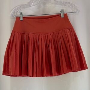 Offline by Aerie Pleated Skirt in Coral